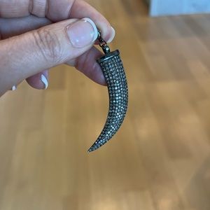 Pave Diamond Horn Pendant